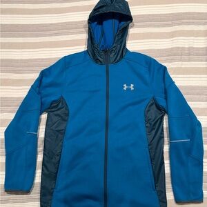 Under Armour Men's Blue and Dark Gray Hooded Jacket
